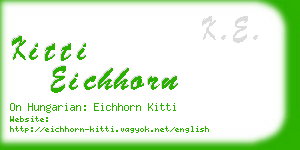kitti eichhorn business card